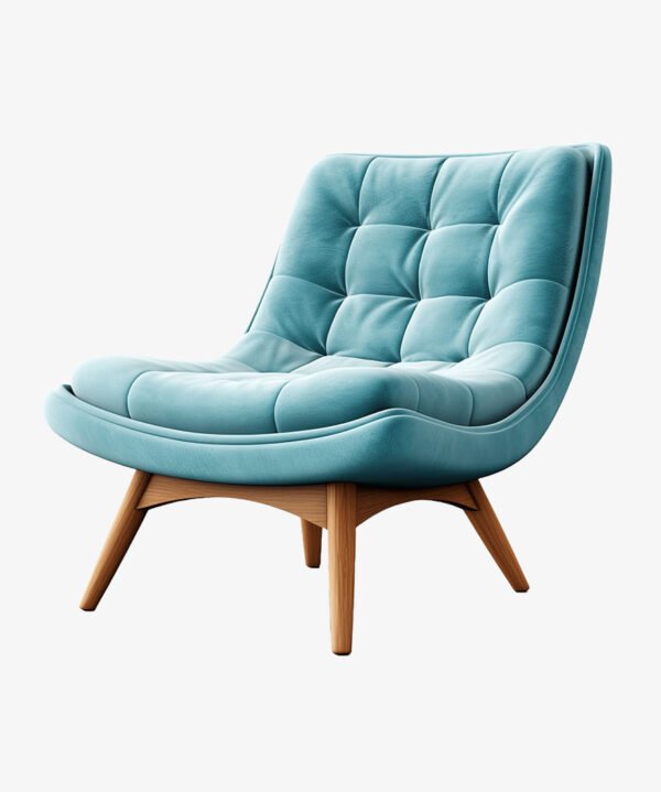 AzureCloud Mid-Century Lounge Chair